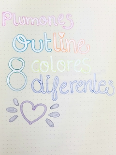 Imagen de Plumon outline de 8 colores