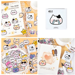 40 Stickers Gato kawaii