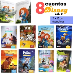 8 mini libro de cuentos Disney a color
