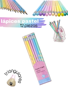 12 lápices HB ( diseño pastel)