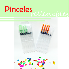 Juego de 6 pinceles acuarela agua rellenable