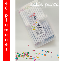 Estuche de plumones doble punta - Didacticomer