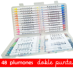 Plumones punta Doble Touch 48 pz