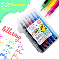 Plumones brush marker