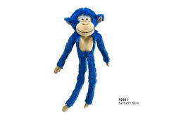 Brinquedo para Pets Macaco Azul de Pelúcia Plushtoys Chalesco