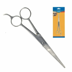 Tesoura para Tosa Profissional Corte Reto em Aco Cromado Chalesco