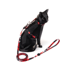 Peitoral para Gatos com Guia 2m Batman Dark FreeFaro M