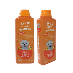 Shampoo e Condicionador Para Cães e Gatos Pelos Claros Pet Clean 700ml na internet