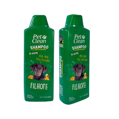 Shampoo e Condicionador Para Cães e Gatos Filhotes Pet Clean 700ml na internet