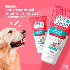 Creme Dental para Cães e Gatos Carne 60g Pet Clean - comprar online