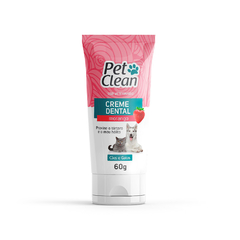 Creme Dental para Caes e Gatos Morango 60g Pet Clean