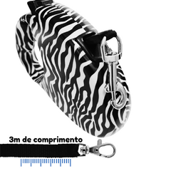 Guia Retrátil para Cães e Gatos Zebra 3M 15Kg Chalesco - loja online