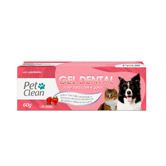 Gel Dental para Cães e Gatos Morango 60g Pet Clean