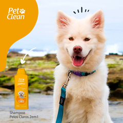 Shampoo e Condicionador Para Cães e Gatos Pelos Claros Pet Clean 700ml - comprar online