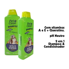 Shampoo e Condicionador Para Cães e Gatos Bomba de Vitaminas Pet Clean 700ml na internet