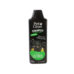 Shampoo e Condicionador Para Cães e Gatos Pelos Escuros Pet Clean 700ml