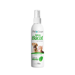 Spray Bucal para Cães e Gatos Menta 120ml Pet Clean