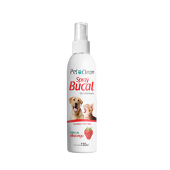 Spray Bucal para Cães e Gatos Morango 120ml Pet Clean