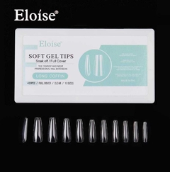 Tips soft gel LONG COFFIN X480 EN CAJA (010205) ELOISE