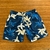 Beach Short Lemon azul folhas