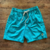 Short linho Lemon Azul Turquesa