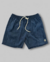 Short veludo Lemon azul marinho