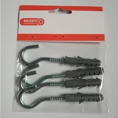 Gancho Com Bucha Nº8 C/4 Pcs RR106 RACRAFI