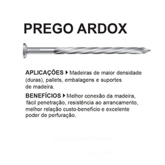 Kit Com 50 Pregos Ardox Com Cabeça 12x12 Cod.925 RACRAFI na internet