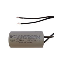 Capacitor Para Ventilador 6uf 2 Fios 250 VAC Cod.193