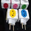 Adaptador Tipo Cubo 4 Entradas 2/3 Pinos 10A Cores Cod.881