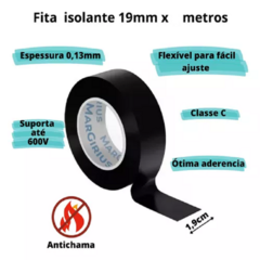 Caixa Com 6 Fita Isolante 19mmX5m 0,13mm Classe C Cod.489 - comprar online