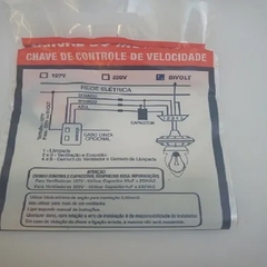 Controle Para Ventilador Com Lampada Deslizante Sem Capacitor Cod.827 - RACRAFI