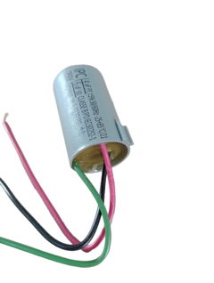 Imagem do Capacitor Para Ventilador 4+6uf 3 Fios 127v Cod.585