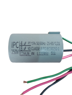 Capacitor Para Ventilador 4uf+8uf 3 Fios 127v 250 Vac Cod.37 - comprar online