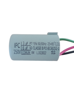 Capacitor P/a Ventilador 3uf+6uf 3 Fios 127v 250 Vac Cod.275 - comprar online