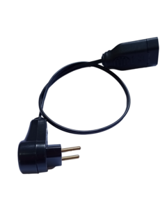 Extensao Eletrica Meio Metro Pr 1 Tomada 10A 110/220v Fio 1,5mm Cod.982L - RACRAFI