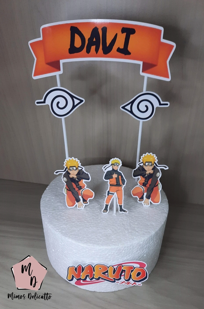 Topo de Bolo Naruto  Festa infantil naruto, Naruto, Bolo do naruto