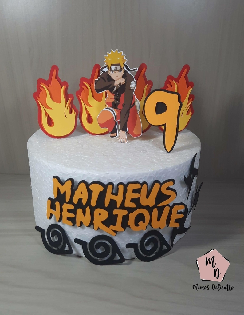 Topo de Bolo Naruto  Bolo naruto, Bolo do naruto, Festa infantil naruto