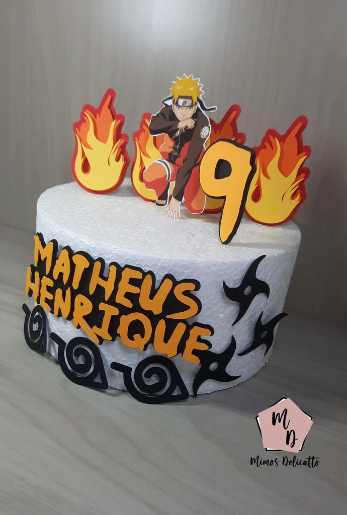 Topo de Bolo Naruto  Bolo naruto, Bolo do naruto, Festa infantil naruto