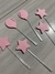 Tags Balões e Estrelas Rosa (6 unidades) - comprar online