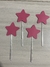 Tags Estrelas Rosa Pink (4 unidades)