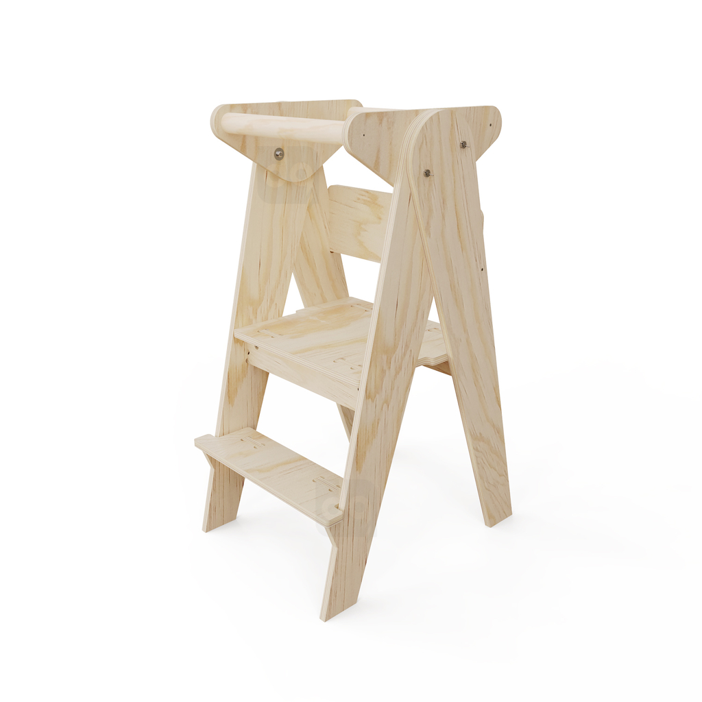 Torre de aprendizaje Montessori de madera para niños