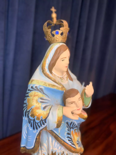 Imagem do IMAGEM ANTIGA DE NOSSA SENHORA DA CABEÇA, ESCULPIDA NA MADEIRA COM OLHOS DE VIDRO - CÓD. 665