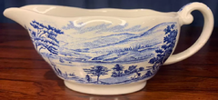 MOLHEIRO OVAL EM PORCELANA INGLESA AZUL - CÓD. 823