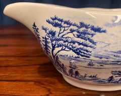 MOLHEIRO OVAL EM PORCELANA INGLESA AZUL - CÓD. 823 - comprar online