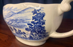 MOLHEIRO OVAL EM PORCELANA INGLESA AZUL - CÓD. 823 na internet