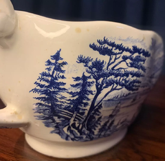 MOLHEIRO OVAL EM PORCELANA INGLESA AZUL - CÓD. 823 - loja online