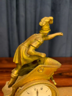 RELÓGIO DE MESA EM BRONZE ESCULTURA - CÓD. 76 na internet