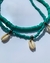 Conjunto Colar Búzios e Chocker Miçangas - Verde