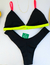 Conjunto Biquíni Anne - Preto com Neon - Kalli Beach Store